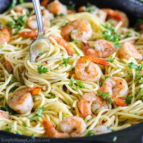 Garlic Shrimp Scampi Pasta - Simply Home Cooked