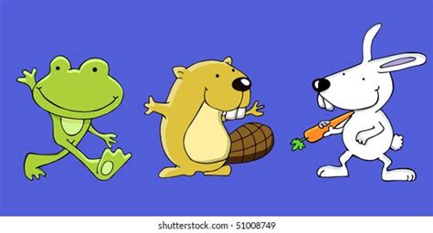 Friendly Animal Cartoon Characters 2 Stock Vector (Royalty Free) 51008749 | Shutterstock