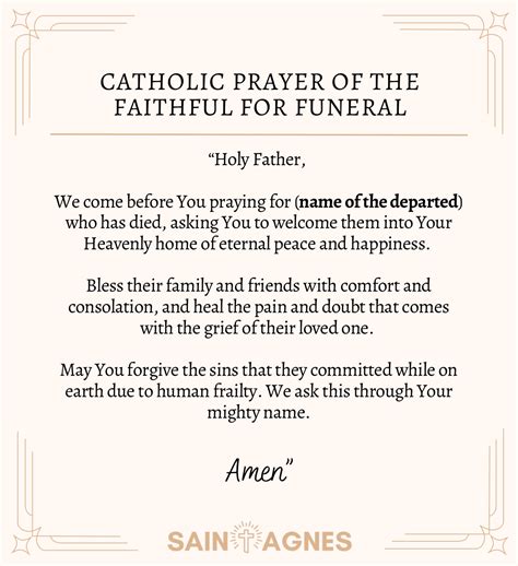 5 Catholic Prayers of the Faithful for Funeral