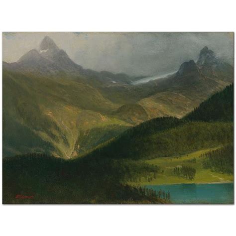 Mountain Landscape by Albert Bierstadt as Art Print | CANVASTAR