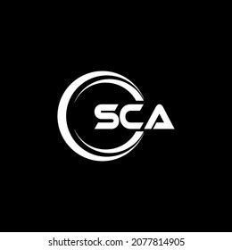 Sca Letter Logo Design Black Background Stock Vector (Royalty Free) 2077814905 | Shutterstock