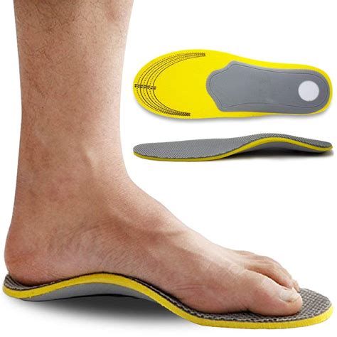 Pinkiou Arch support Insoles for Flat Feet Orthotic Inserts for Plantar Fasciitis Men 1 Pair ...