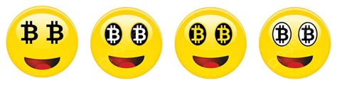 Bitcoin Emoji With Btc Eyes And Laughing Mouth Vector, Sign, Gold, Icon ...