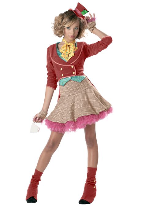 Tween Mad Hatter Costume | Girls Teen Halloween Mad Hatter Costumes