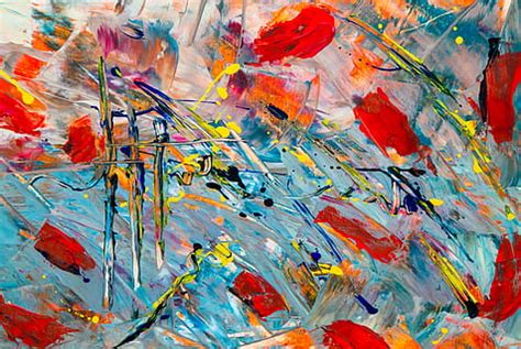 3840x2160px | free download | HD wallpaper: blue, red, and white abstract painting, art, color ...