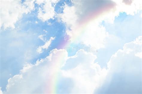 Blue Sky Cloud with Rainbow Stock Photo - Image of deep, freedom: 86416562