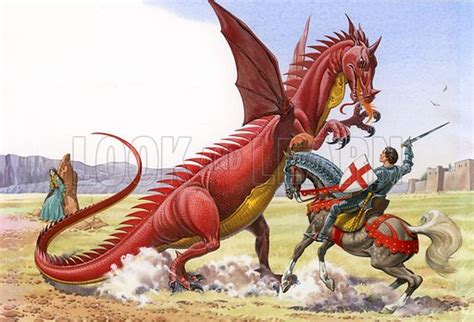 St George and the Dragon stock image | Look and Learn