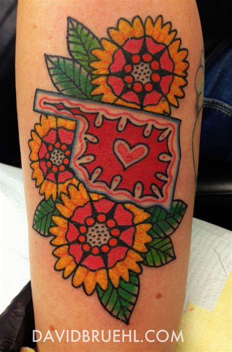 Oklahoma with Indian Blankets | Becoming a tattoo artist, Tattoo artists, Sleeve tattoos for women