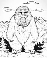 Printable Sasquatch Coloring Pages  Bigfoot Sheets For Kids sketch template