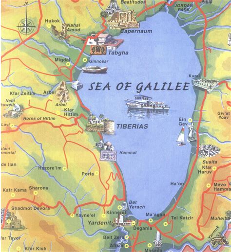 Israel Map Sea Of Galilee