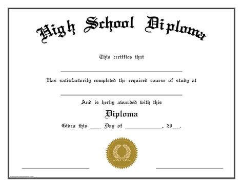 Hs Diploma Template