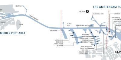 Port of Amsterdam map - Amsterdam docks map (Netherlands)