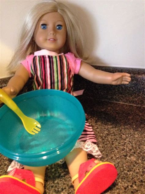 Cooking with Abbie. | Doll clothes american girl, American girl doll, Girl dolls