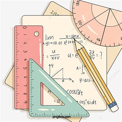 Math Stationery PNG Transparent, Hand Drawn Style Math Stationery ...