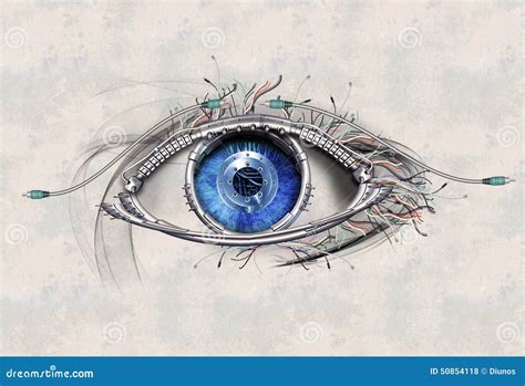 Mechanical eye stock illustration. Illustration of engineering - 50854118