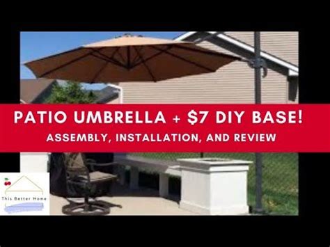 🍒 **Best Choice Patio Umbrella + Easy and Cheap DIY Base!** Assembly, Installation, & Review ...