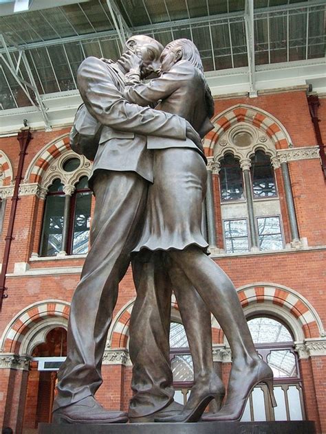 St Pancras Station. | Street art, St pancras station, Statue