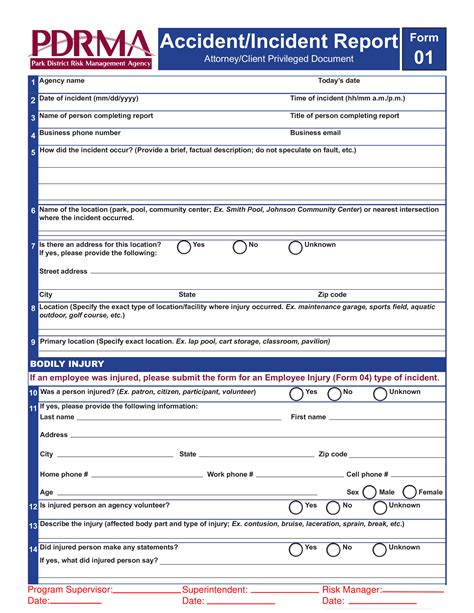 Blank Accident Incident Report Form - How to create an accident Incident Report Form? Download ...