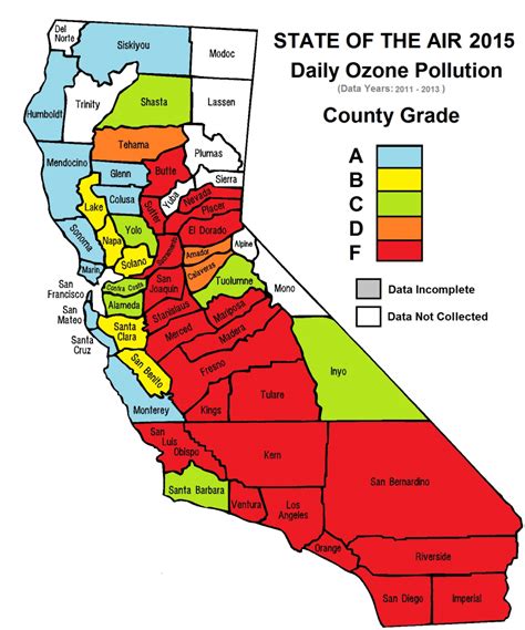 Air Quality Map For California | Printable Maps