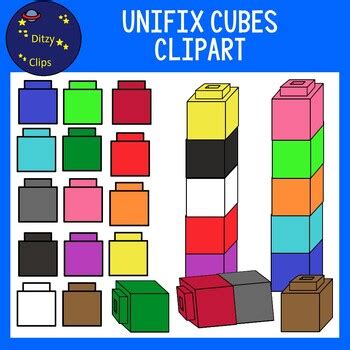 Unifix Cubes Clipart by Ditzy Clips | TPT