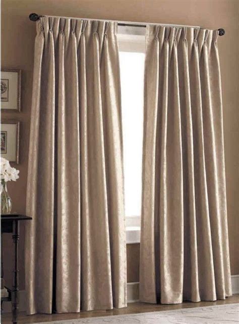 living room incredible double rod curtain rods with triple pinch pleat ...