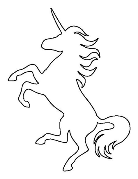 Unicorn pattern. Use the printable outline for crafts, creating stencils, scrapbooking, and more ...