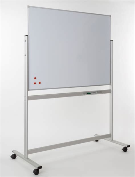 Double-Sided Magnetic Whiteboard on Mobile Stand