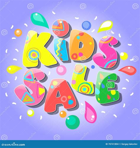 Kids sale banner. stock vector. Illustration of sale - 70741804