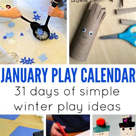 January Activities for Kids - Monthly Play Calendar - LalyMom