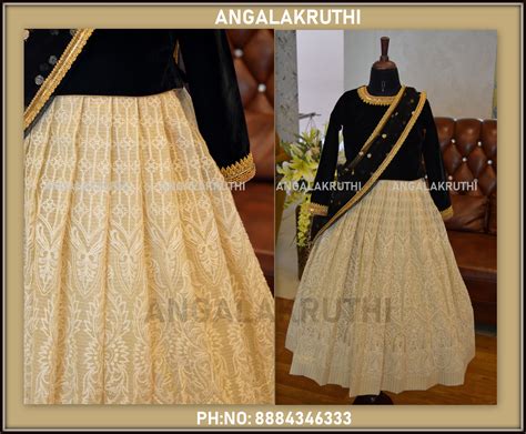 Velvet blouse with zardosi work and chikankari lehenga | Kids lehenga ...