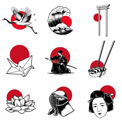 Drawing set of Japanese culture | free image by rawpixel.com | Japanese ...