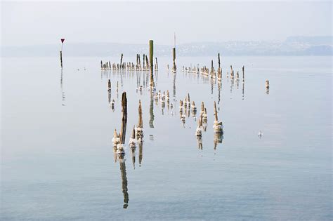 Lake Constance In Winter, Near Ueberlingen, Baden-wurttemberg, Germany ...