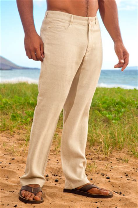 Men's Natural Linen Yacht Pants - Regular Fit - Island Importer