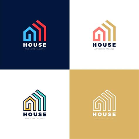 Abstract arrows Real estate house vector logo icon design template elements 1918466 Vector Art ...