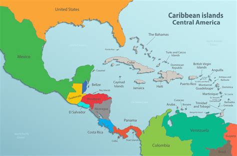 Caribbean Islands In World Map - Europe Capital Map