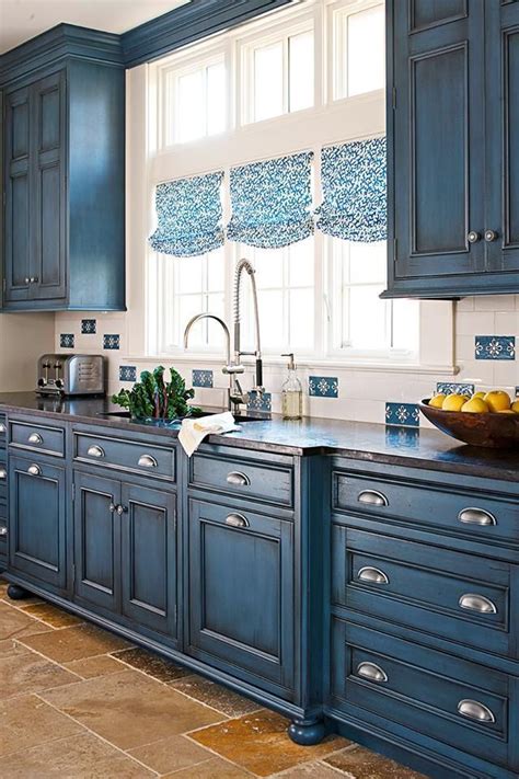 17 Blue Kitchen Color Schemes That Highlight This Classic Color | Beautiful kitchen cabinets ...