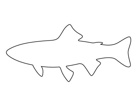 Trout pattern. Use the printable outline for crafts, creating stencils ...