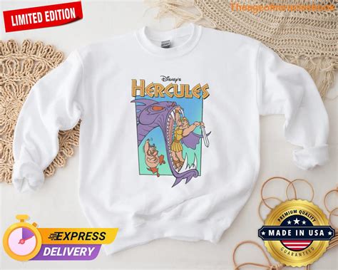 Disney Hercules Hydra Battle Retro Movie Poster T-shirt