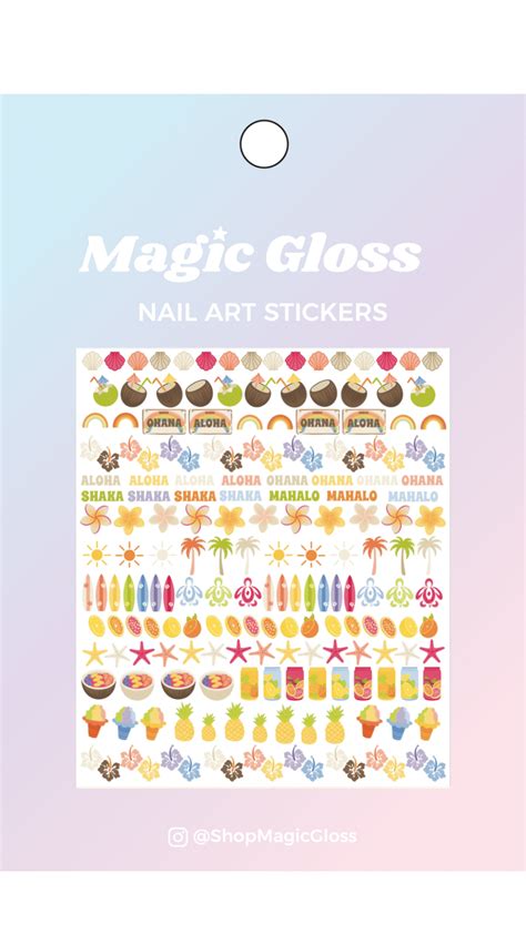 Aloha Nail Art Stickers — Magic Gloss