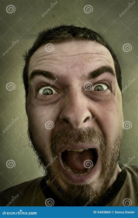 Scream Of Shocked Scared Man Stock Photo - Image: 5443860