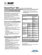 masterflow-928-tds (2).pdf - MasterFlow® 928 (Formerly Known as Masterflow 928T) Cementitious ...