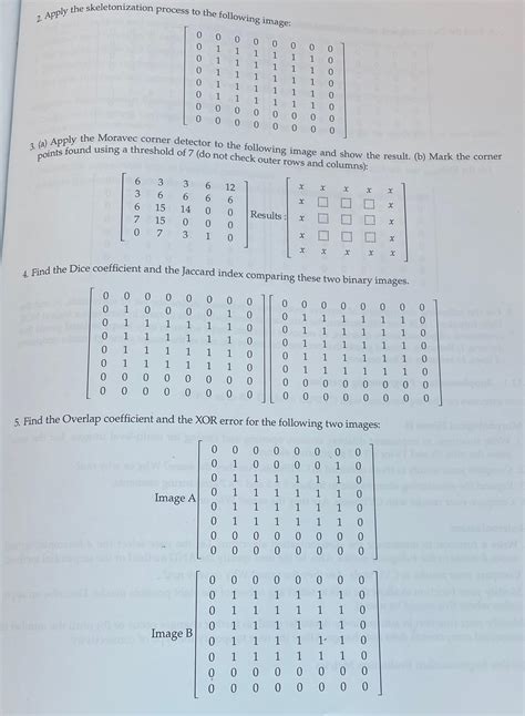 Solved Apply the skeletonization process to the following | Chegg.com