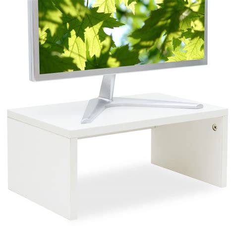 TEAMIX 6.7 inch Height Monitor Stand Riser, Wood Monitor Riser with ...