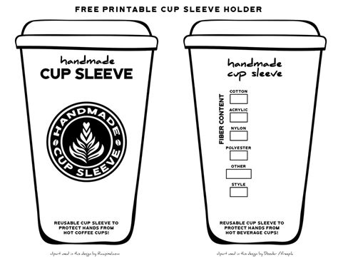 Free Coffee Cup Sleeve Holder Printable – Savlabot