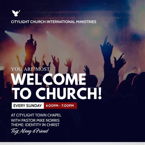 welcome to church FLYER design Template | PosterMyWall