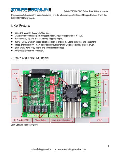 3 Axis TB6600 CNC Driver Board Users Manual | Numerical Control ...