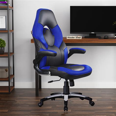 Buy Blue and Black Stylish Designer Gaming Chair Online in India ...