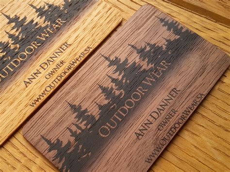 Wooden Business Cards Two-sided Full-Color Printing Wood Tags | Etsy