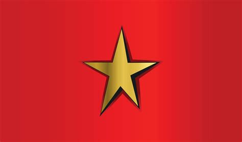 vietnam red flag symbol golden gradient vector 5146628 Vector Art at ...