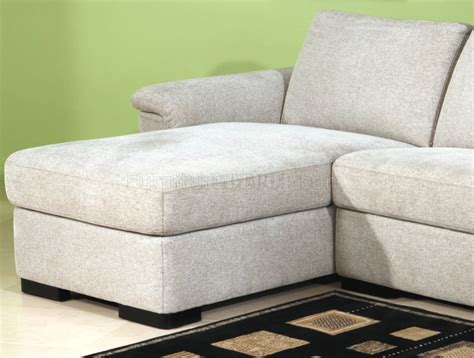 Beige Fabric Modern Sectional Sofa w/Motion Loveseat